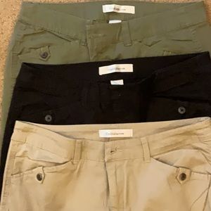 3 pairs CROFT & BARROW convertible cargo pants